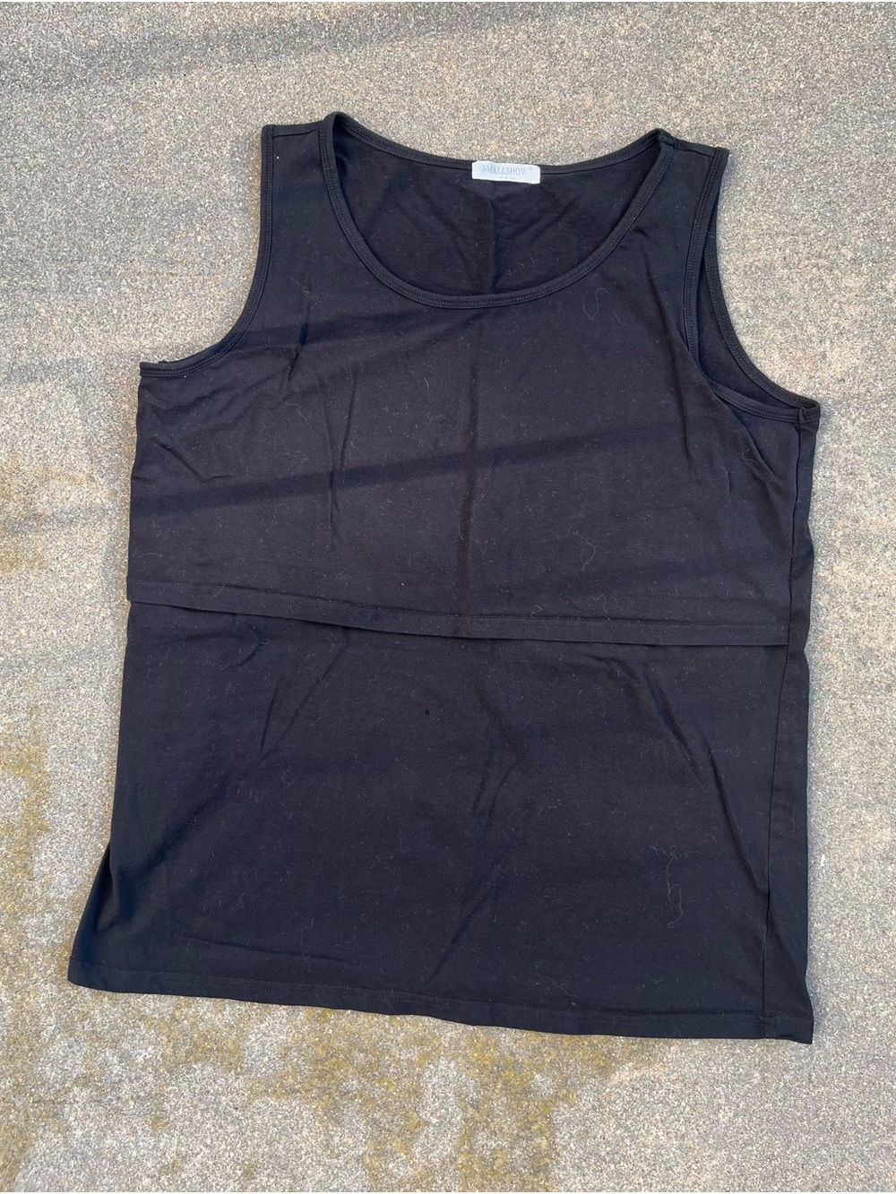 Smallshow Black Maternity Nursing Tank Top large